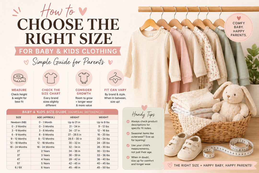How to choose the right size for baby & kids clothing