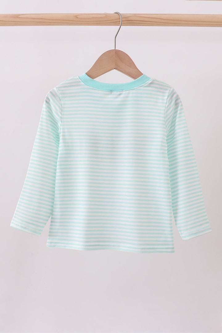 Blue Bear Embroidered Top