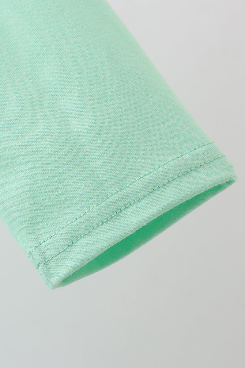 Green Parade Embroidered Gingham Dress