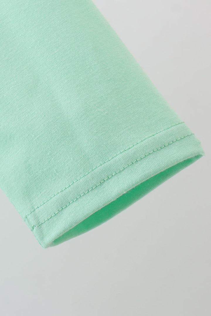 Green Parade Embroidered Gingham Dress