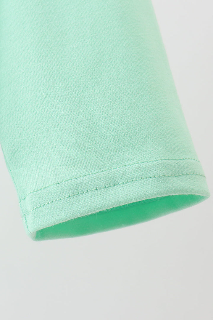 Green Parade Embroidered Top