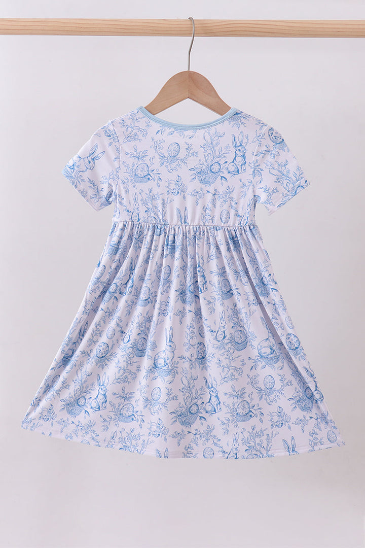 Blue Bunny Egg Bamboo Dress