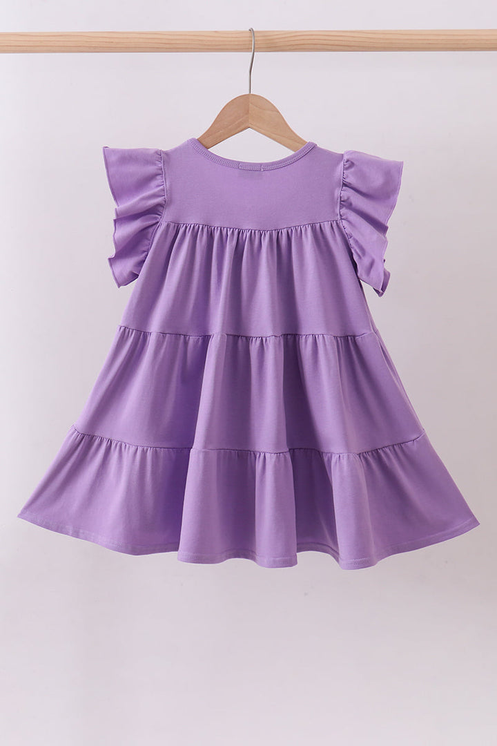 Lavender Cross Sequin Tiered Dress