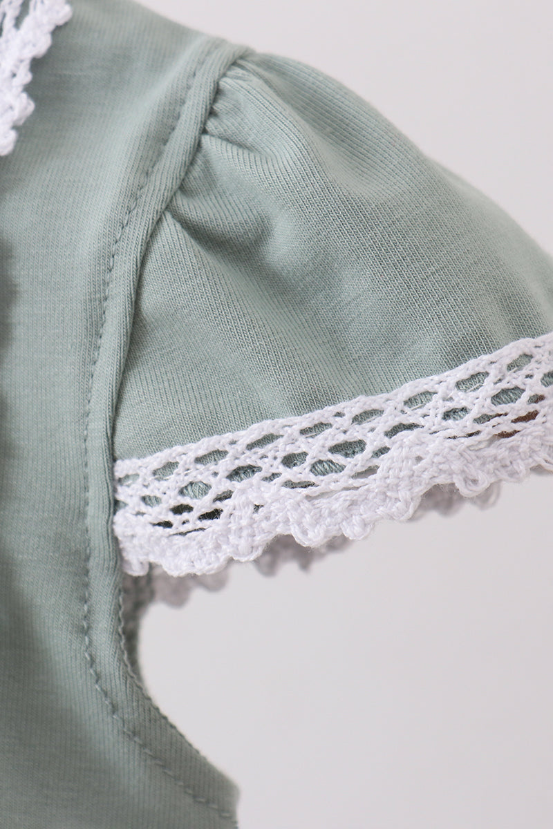 Sage Bunny Embroidered Bubble