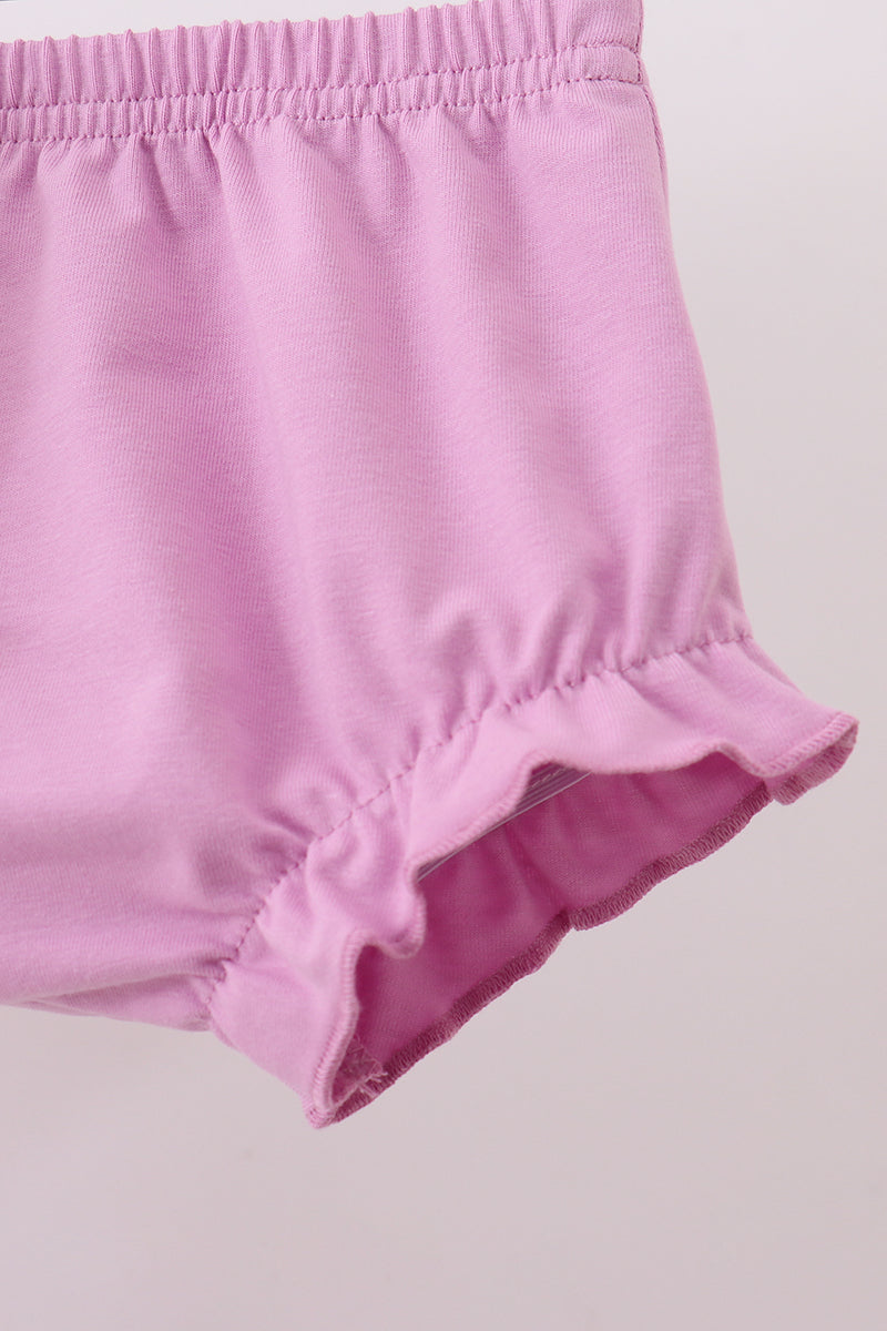 Purple Birthday Embroidered Bloomer Set