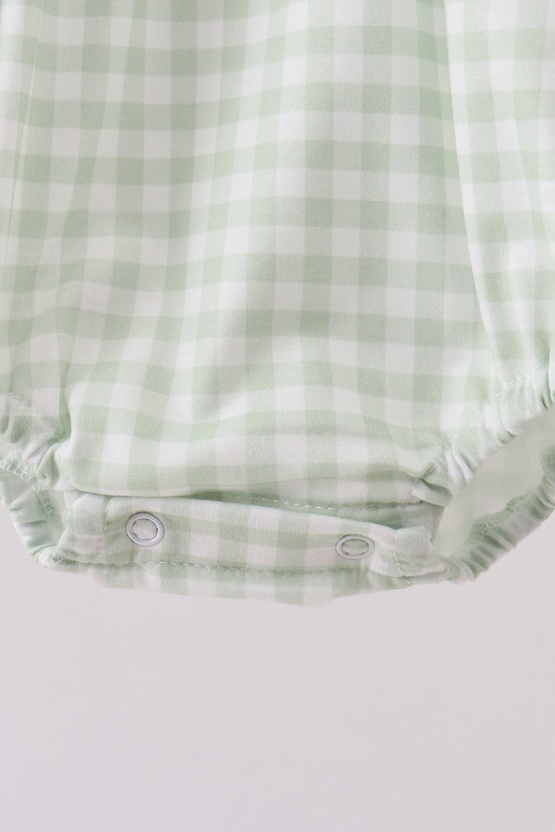 Bunny Embroidered Gingham Bubble