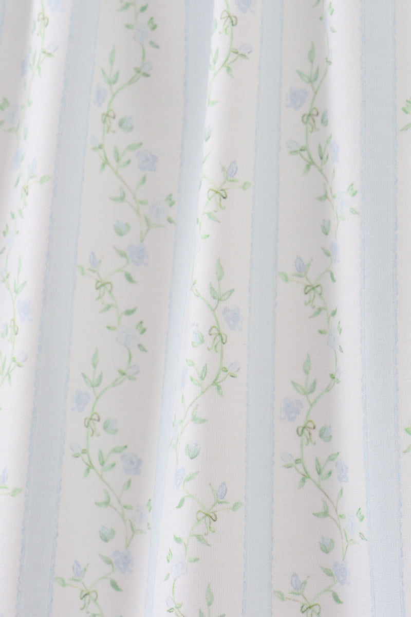 Floral Bunny Embroidered Ruffle Dress