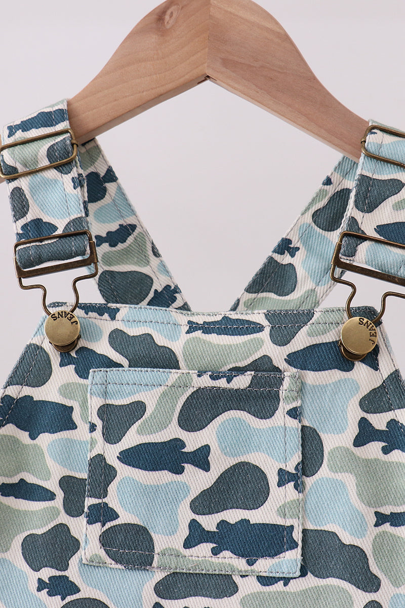 Green Camouflage Denim Dress