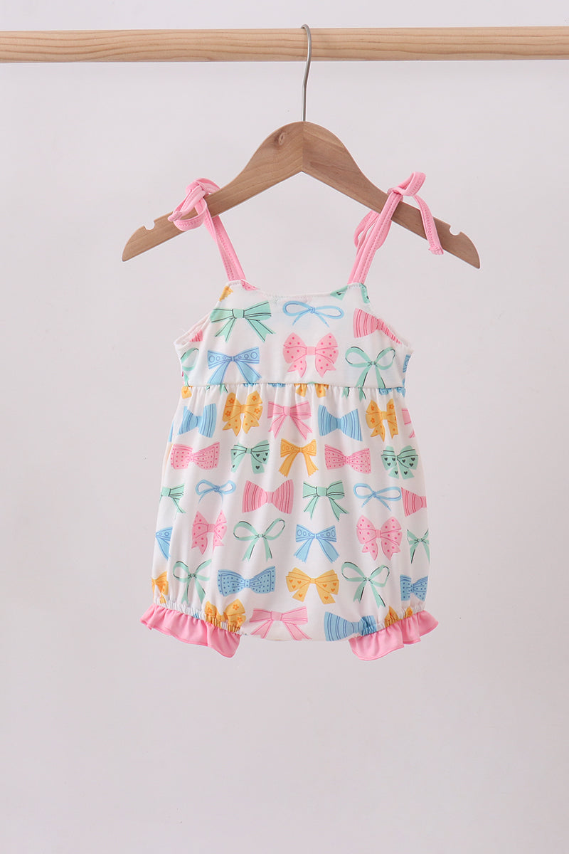 Pink “I Love Mommy” Smocked Bubble