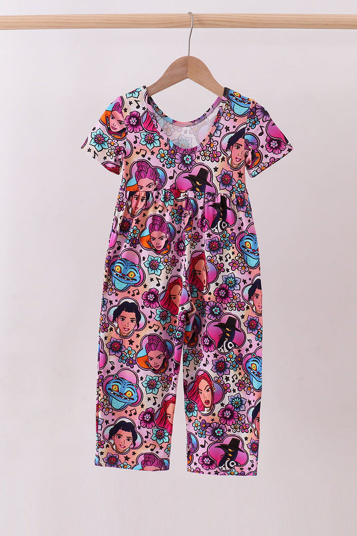 Purple Character Bamboo Jumpsuit