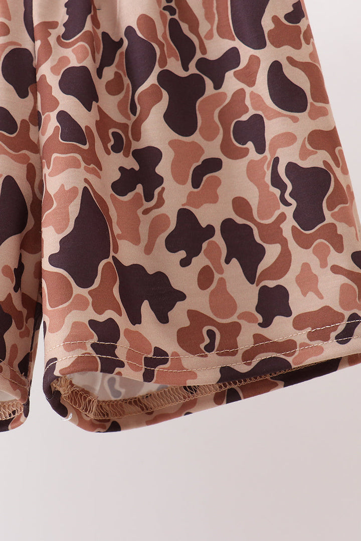 Camo Duck Embroidered Shorts Set