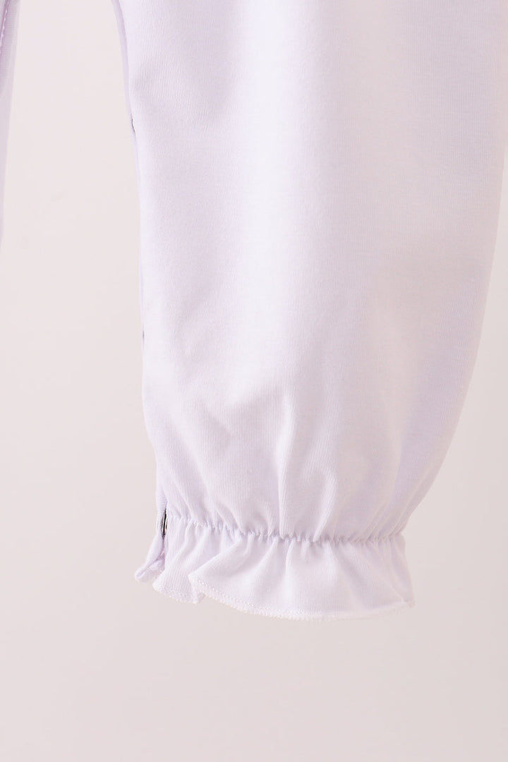 White Wreath Smocked Romper