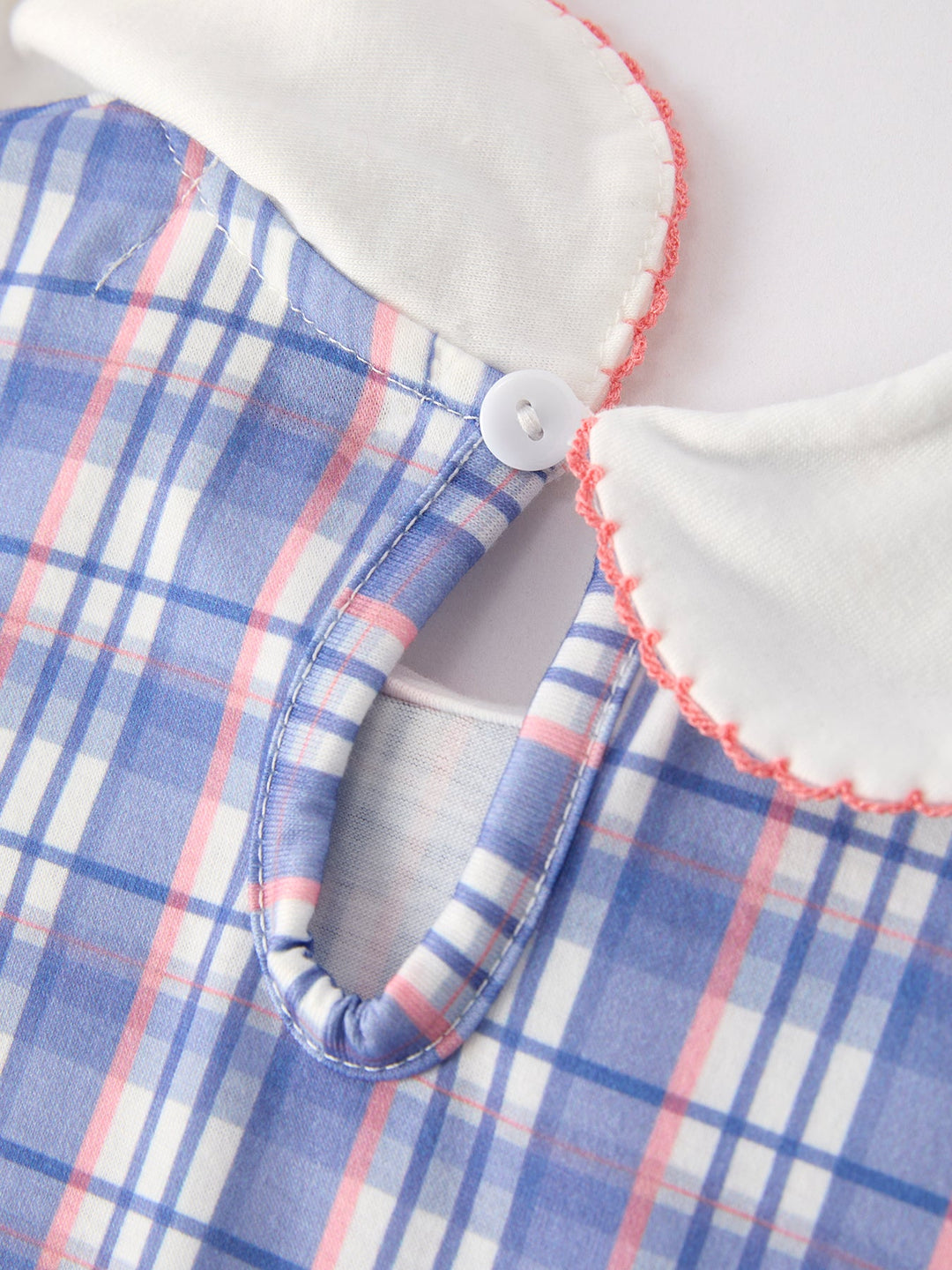 Back To School Pocket Applique Check Dress