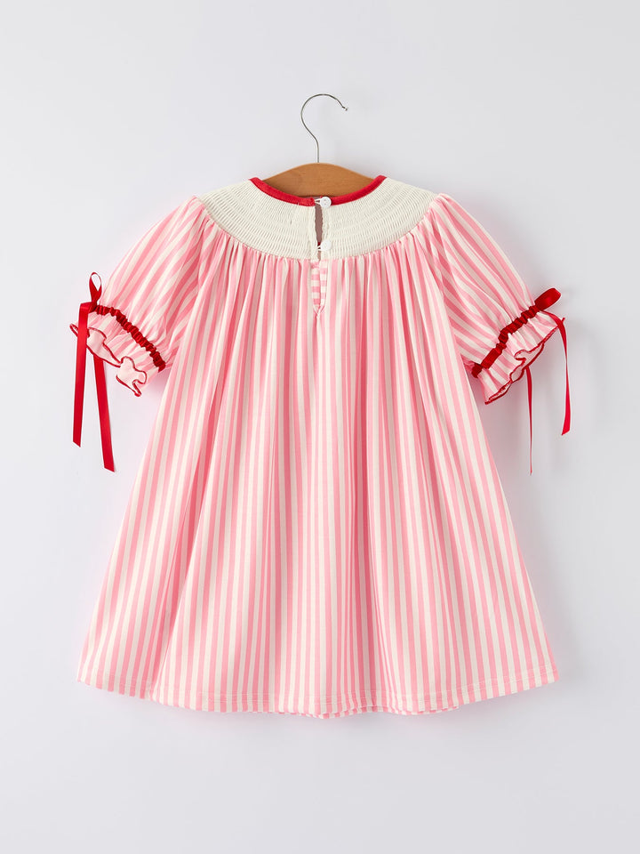 Pink Baseball Embroidery Dress