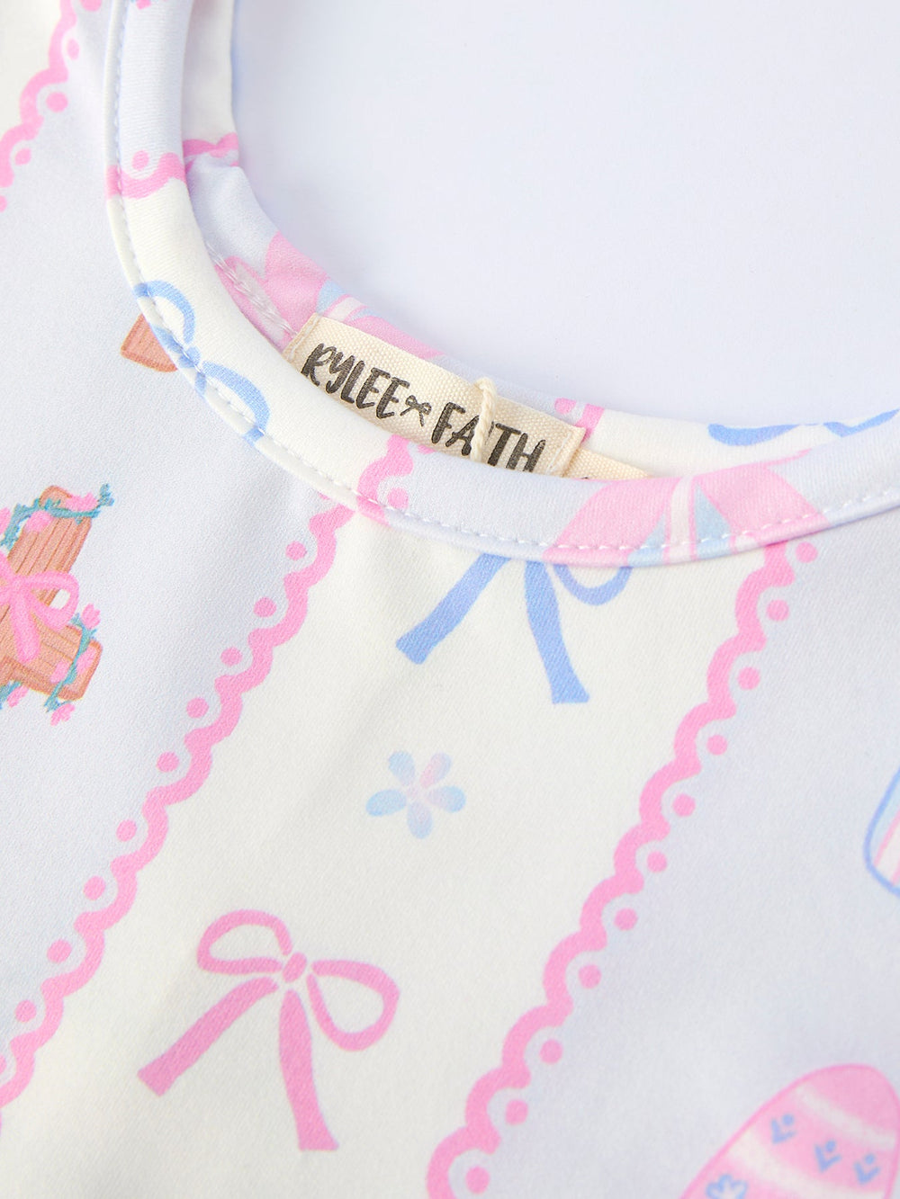 Easter Egg and Cross Print Christening Dress