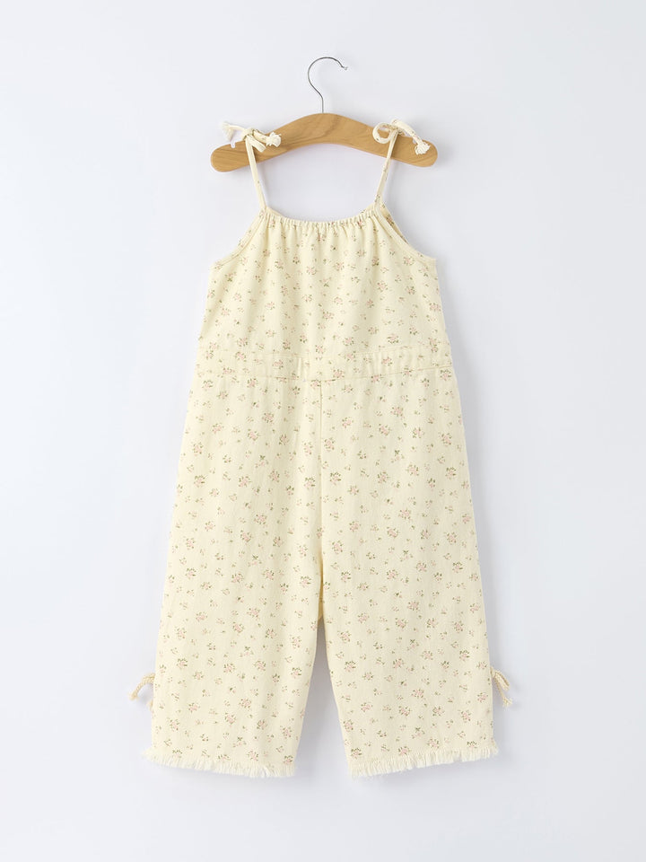 Floral Sleeveless Jumpsuit with Pockets
