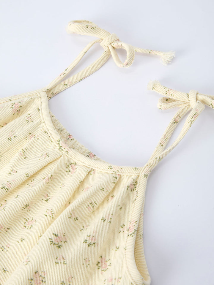 Floral Sleeveless Jumpsuit with Pockets