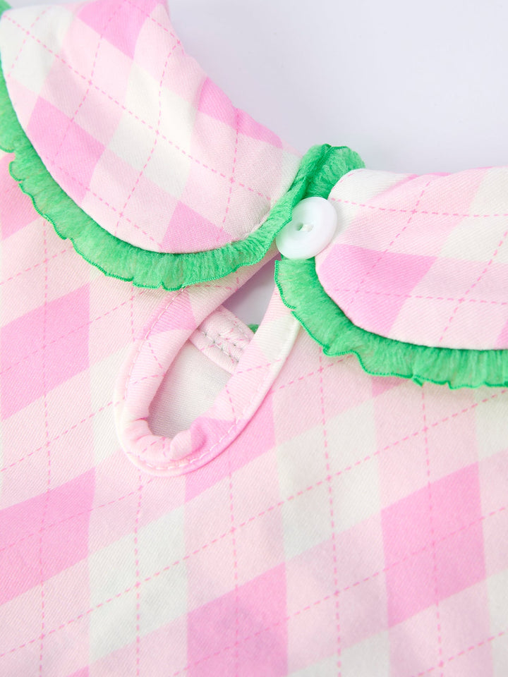 Golf Embroidered Smocked Bow Dress