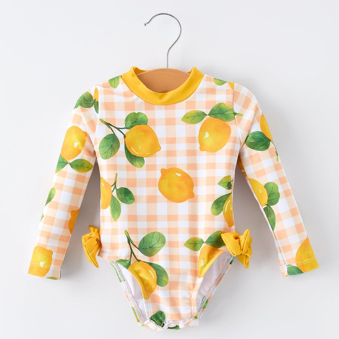 Lemon Print One Piece Swimsuit