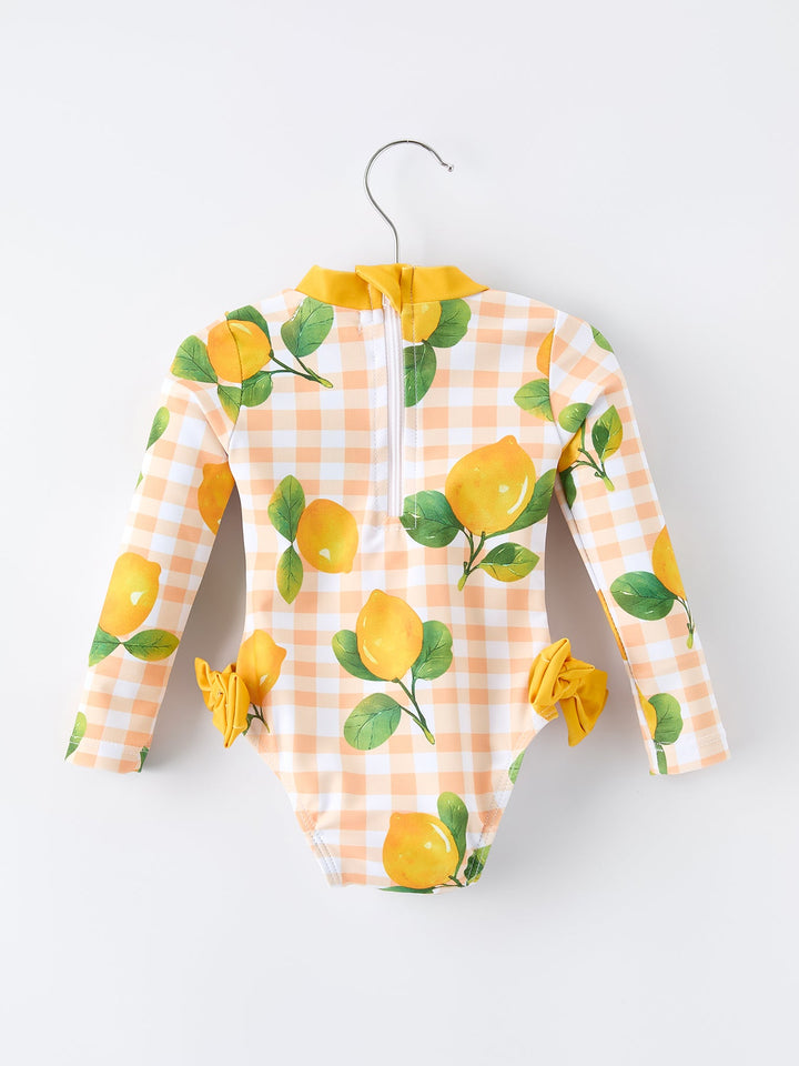 Lemon Print One Piece Swimsuit