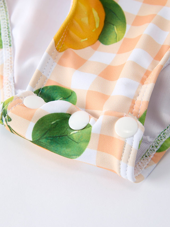 Lemon Print One Piece Swimsuit