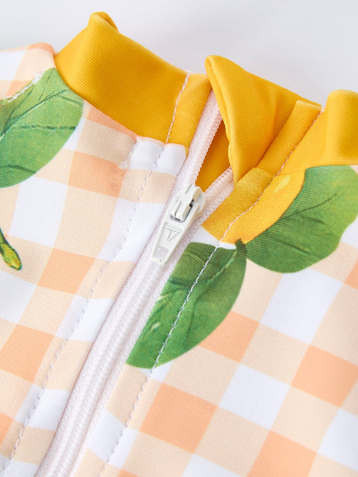 Lemon Print One Piece Swimsuit