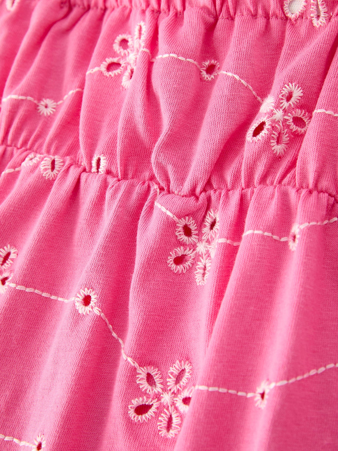 Pink Bow Strap Ruffle Dress