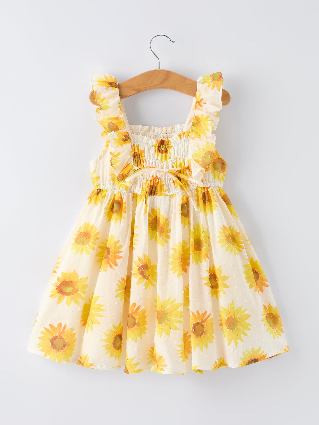 Sunflower Smocked Ruffle Dress