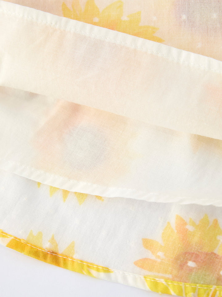 Sunflower Smocked Ruffle Dress