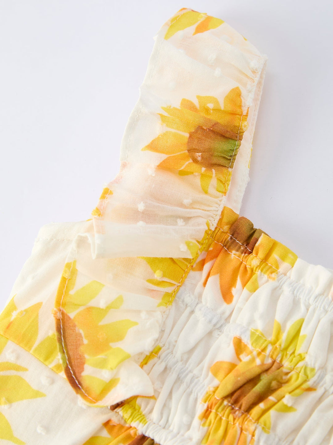 Sunflower Smocked Ruffle Romper