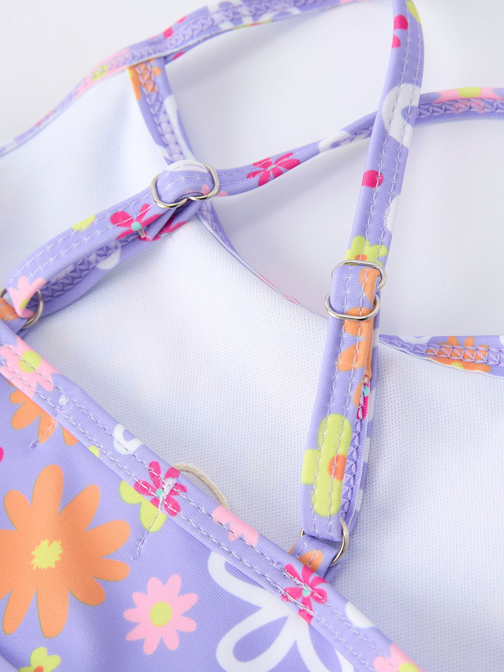 Rainbow Striped Two Piece Swimsuit