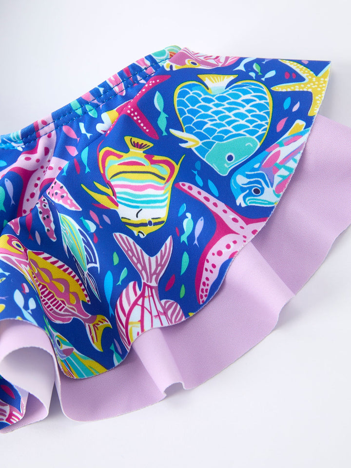 Ocean Print Two Piece Swimsuit