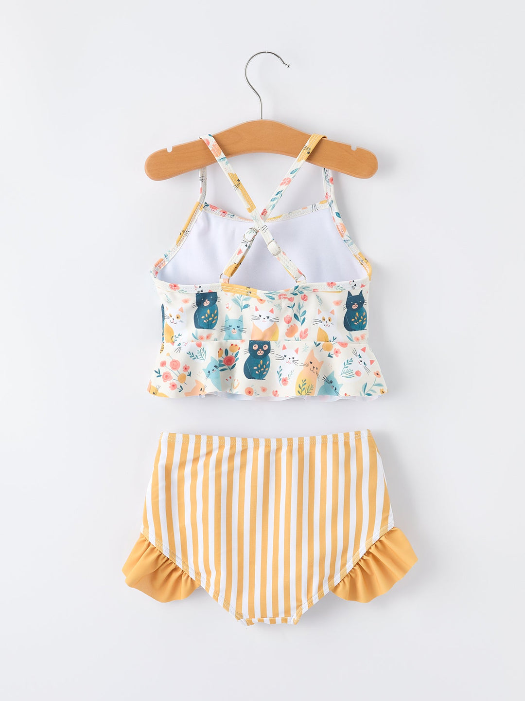 Cat Print Two Piece Swimsuit