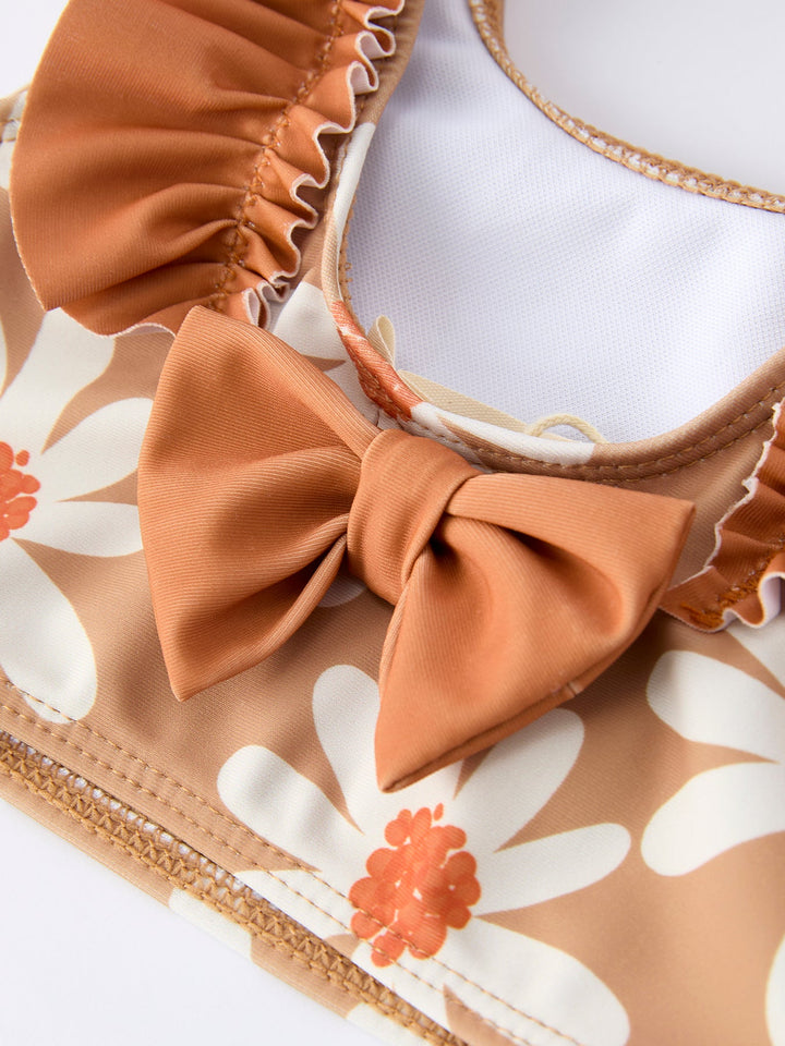Daisy Floral Ruffle Two Piece Swimsuit