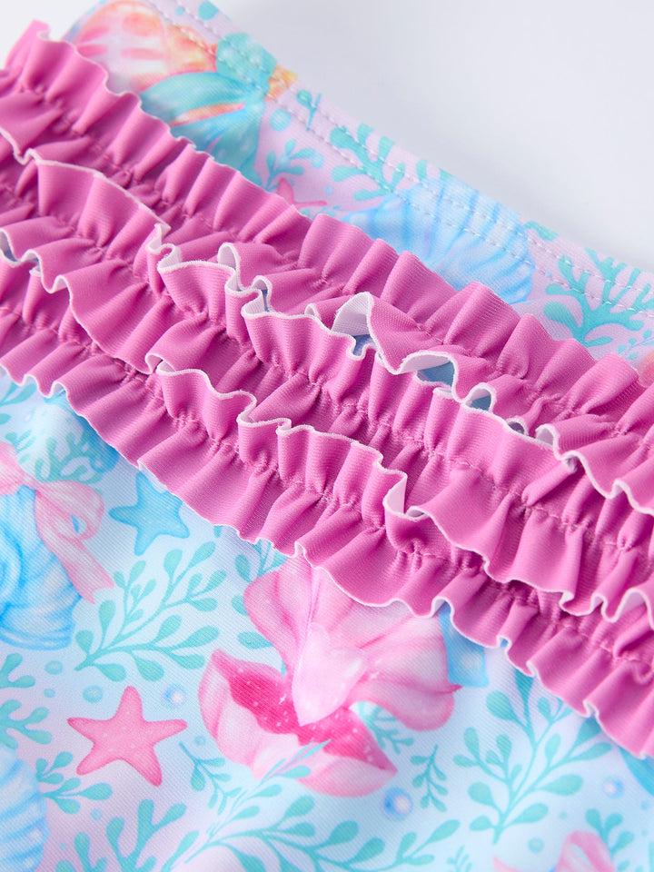 Ocean Print Two Piece Swimsuit