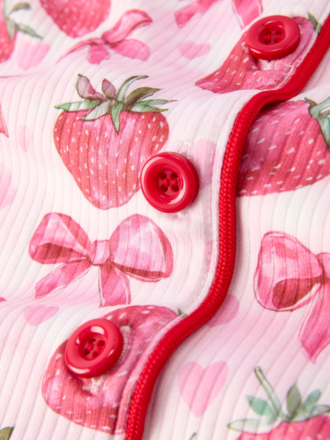 Strawberry Bow Pajama Set