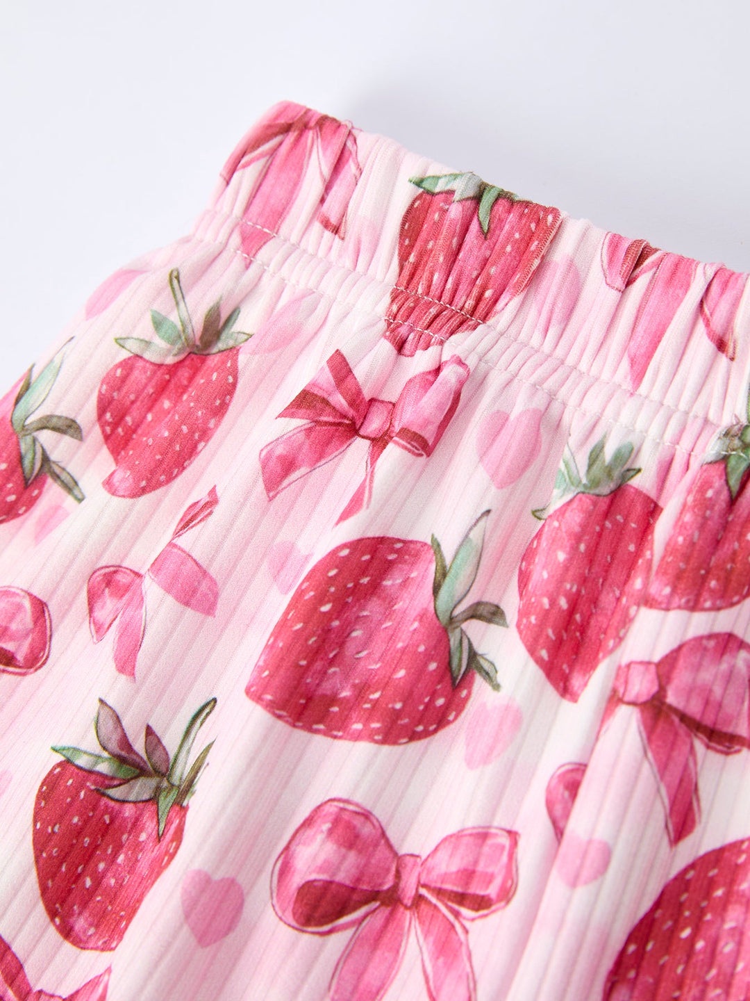 Strawberry Bow Pajama Set