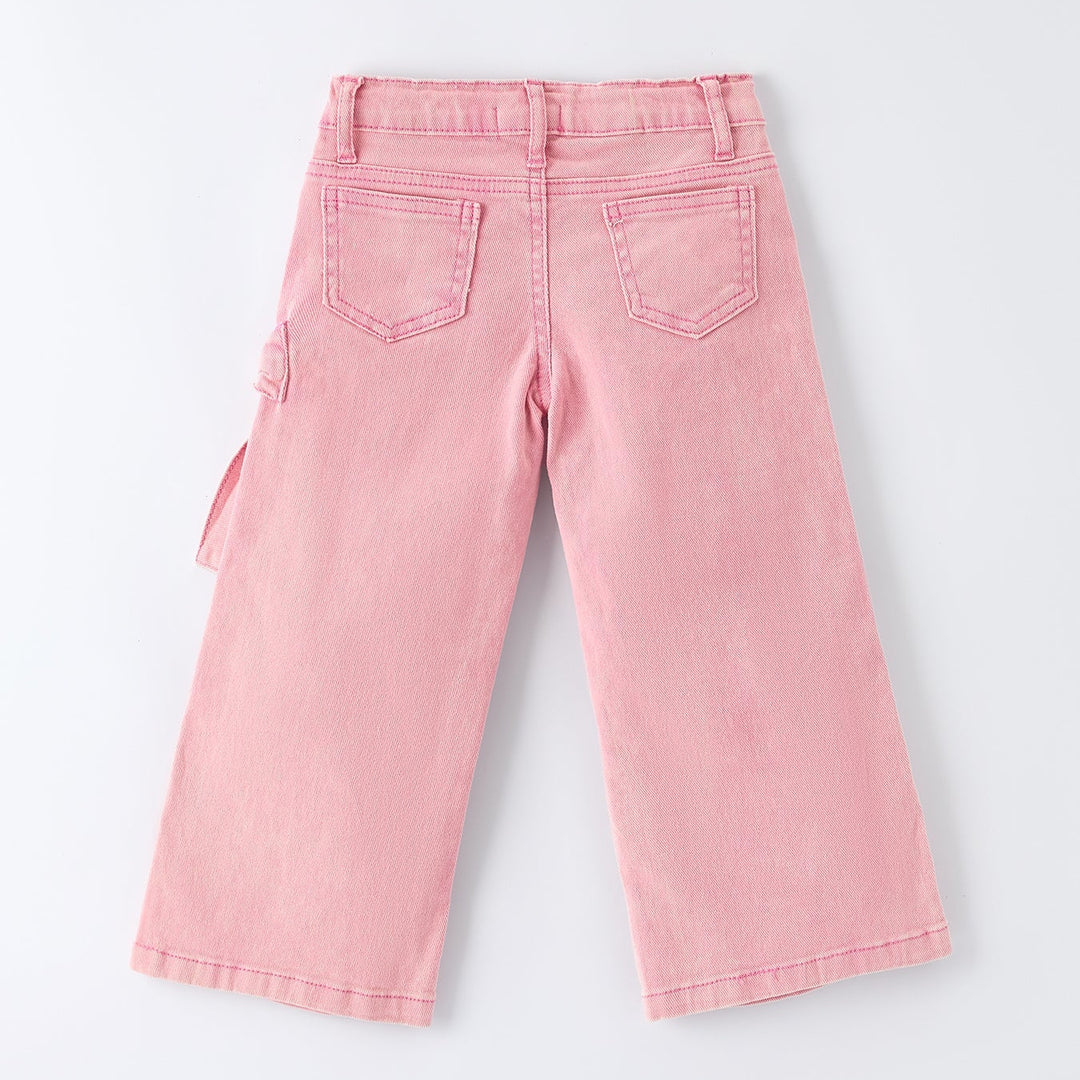 Pink Bow Denim Pants