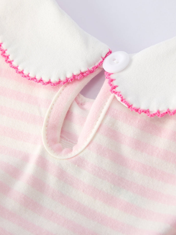 Strawberry Ruffle Dress with Peter Pan Collar
