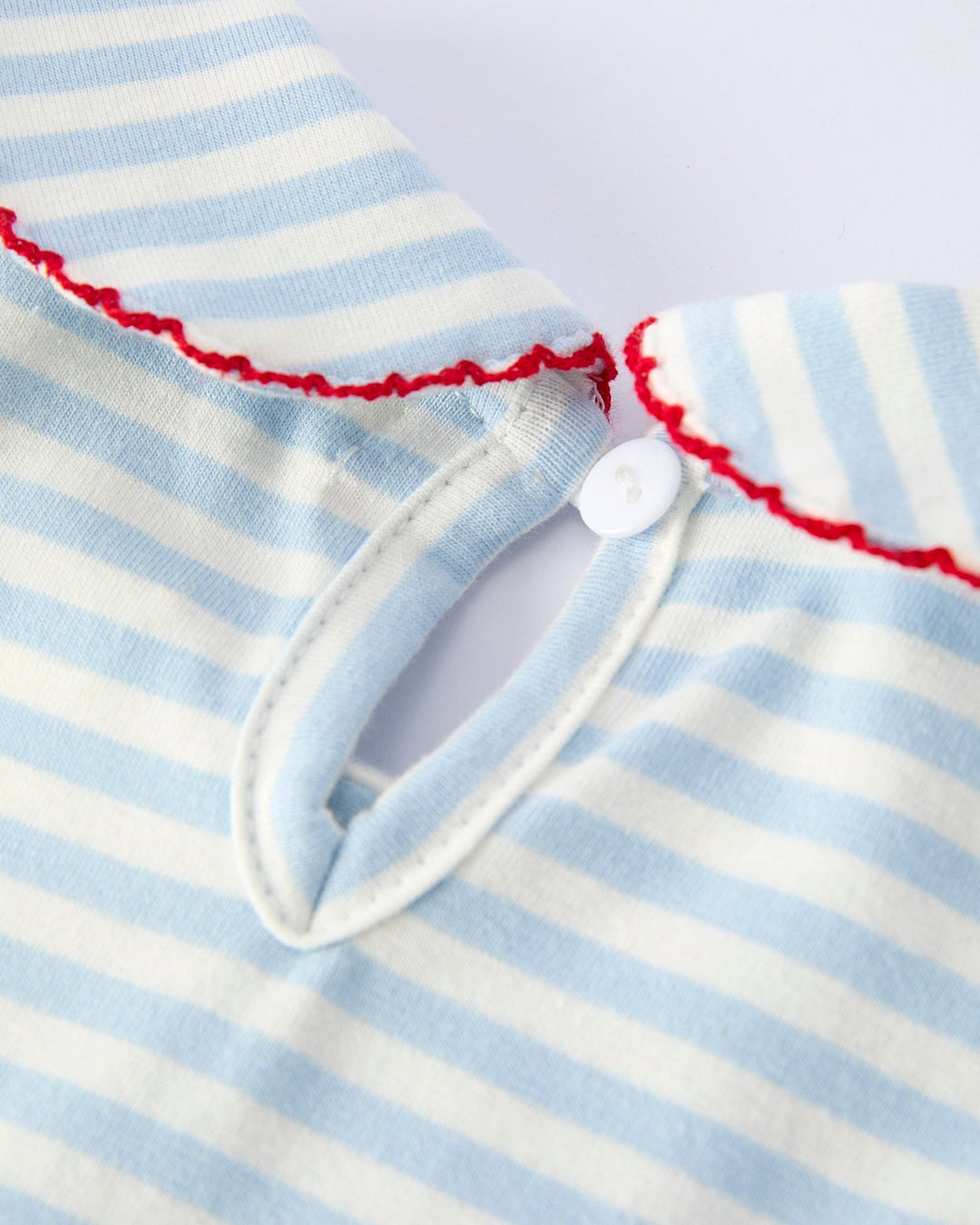 4th of July Stripe Dress Bow Peter Pan Collar