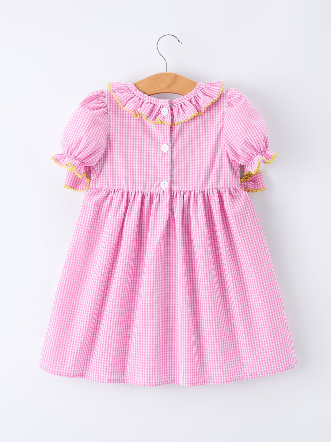 Back To School Plaid Smocked Dress