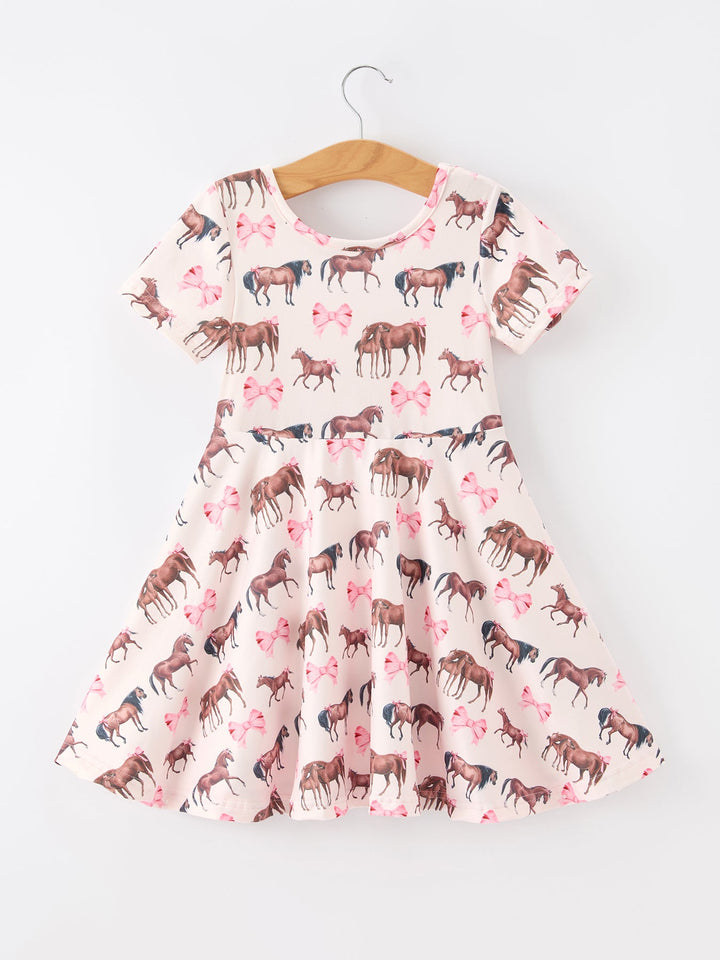 Horse Print Twirl Dress