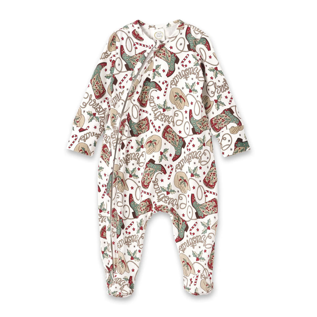 Western Christmas Bamboo Baby Romper