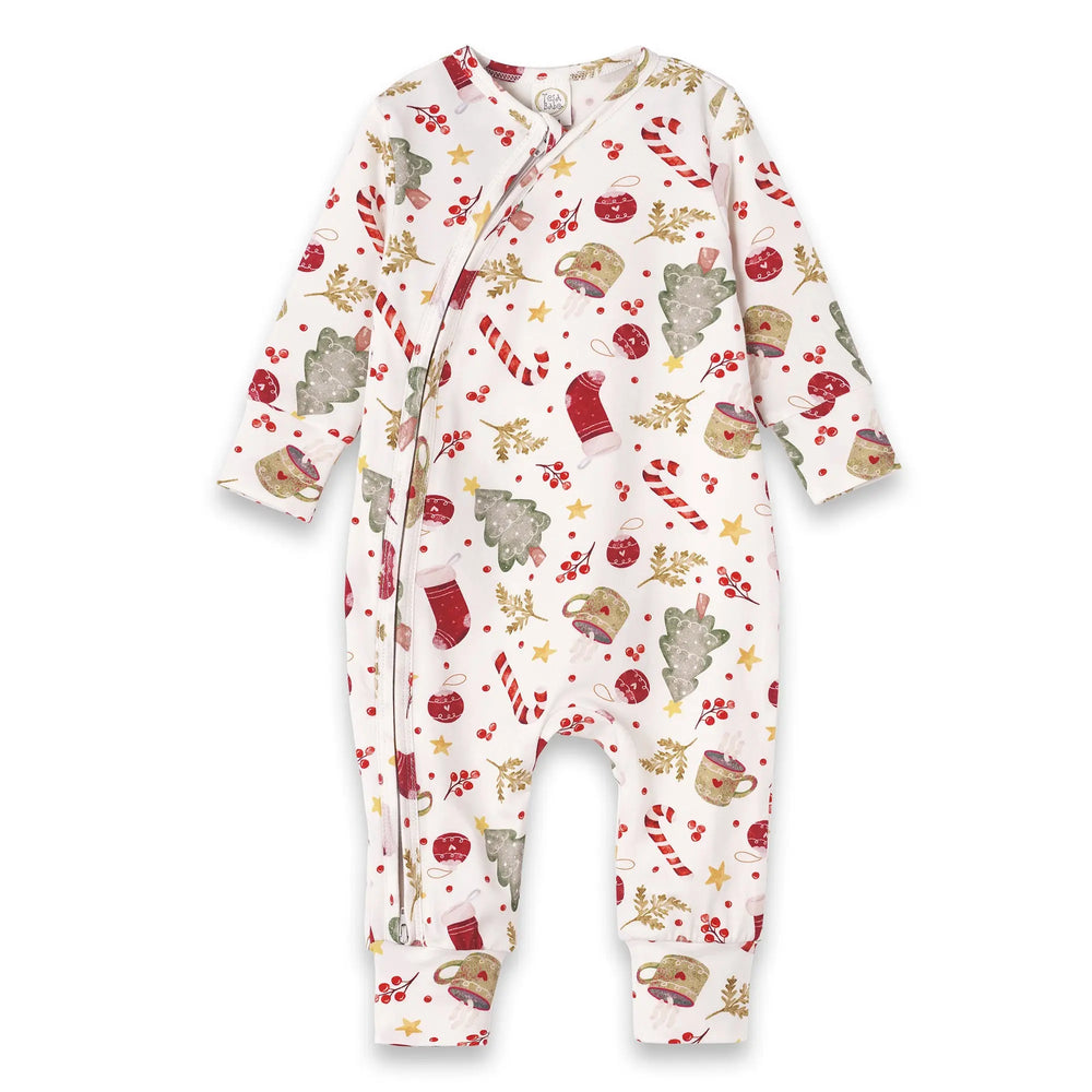 Bamboo Holiday Baby Zip Romper