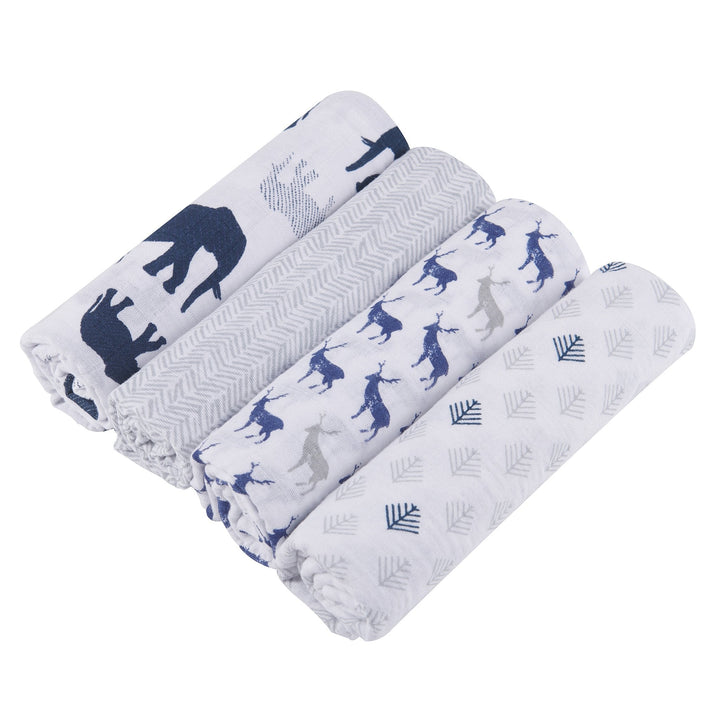 In the Wild Cotton Muslin Swaddle 4 Pack