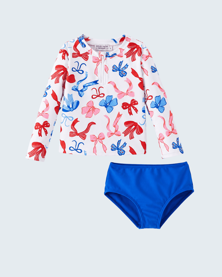 Girls 4th of July Boutique Swimsuit
