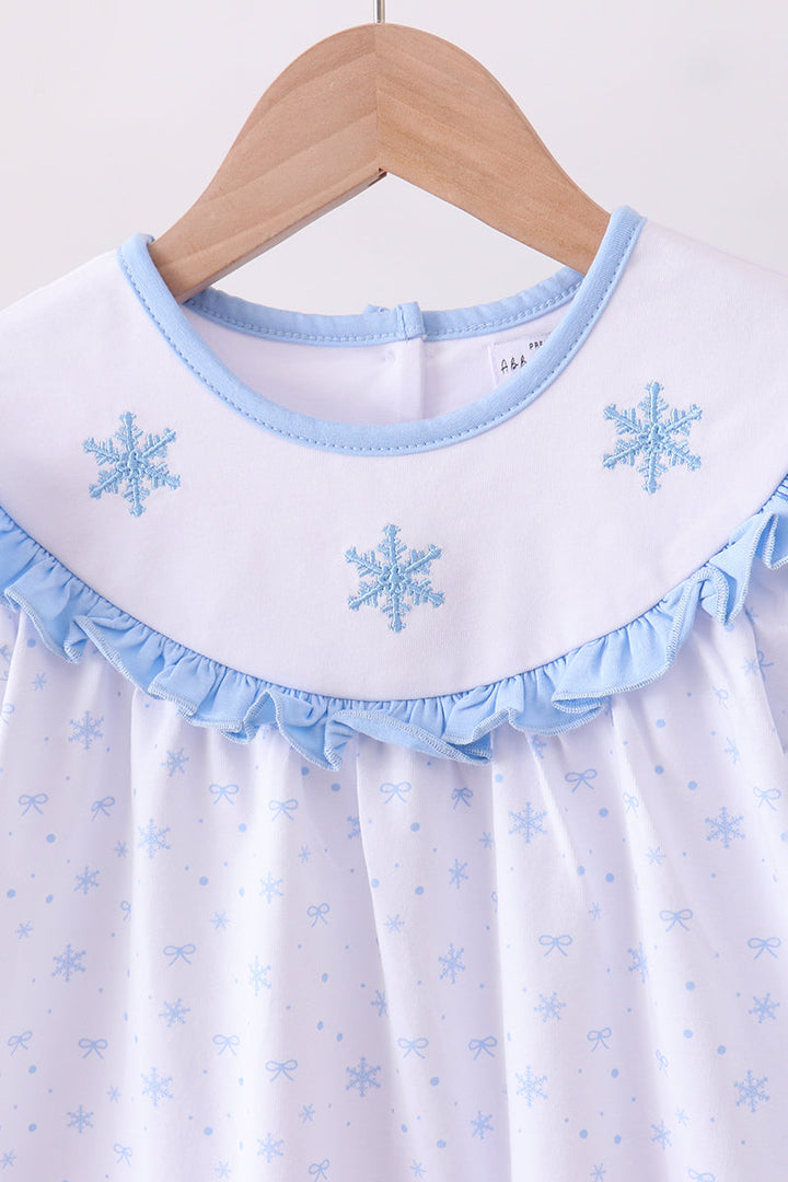 Premium Blue Snow Bow Pants Set