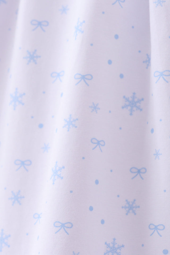 Premium Blue Snow Bow Pants Set