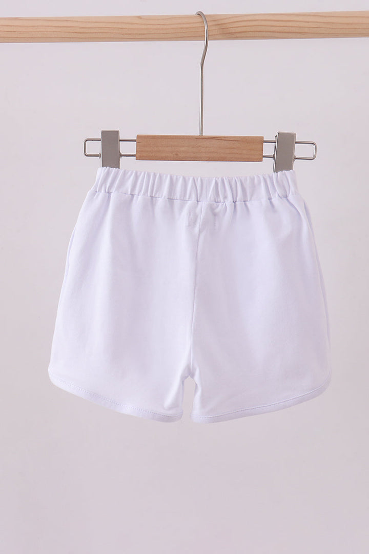 Premium White Bow Shorts