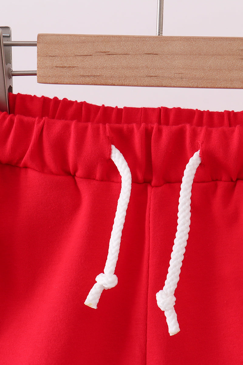Premium Red Drawstring Shorts